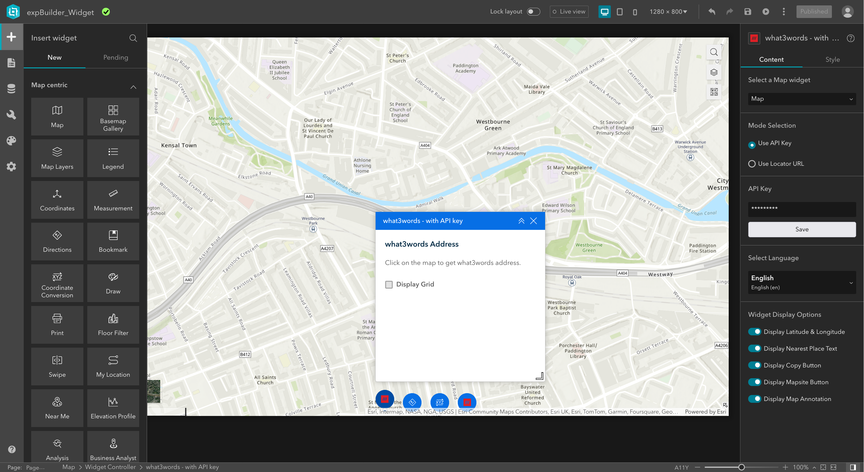 Drag and drop widget with API mode